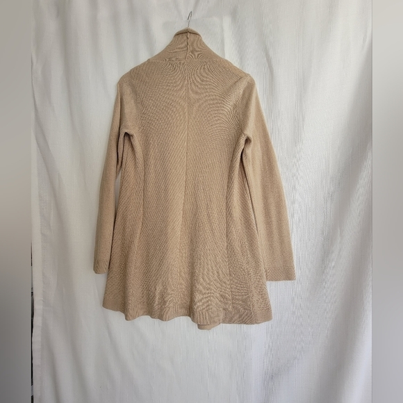 CHICOS Tan Spring Summer Light Knit Cardigan - Picture 7 of 8